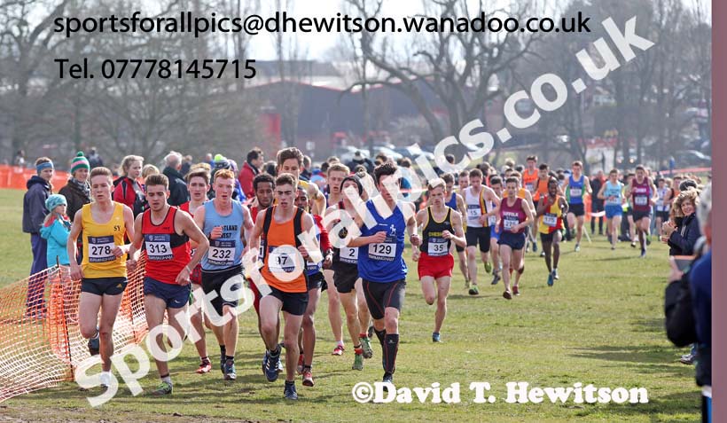 Mens under-20s Inter Counties Cross Country,  Cofton Park, Birmingham. Photo: David T. Hewitson/Sports for All Pics
